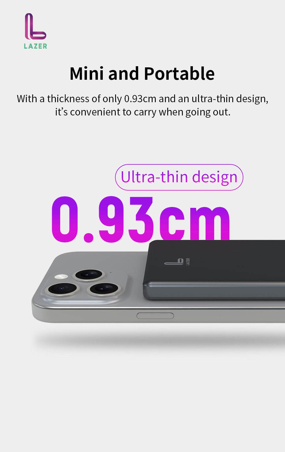 Lazer MagSleek 20W 5000 mAh Power Bank