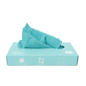 Lazer Microfiber Cleaning Cloths – Super Soft, Lint-Free & Reusable | 20 x 20 cm, 340 GSM, Sky Blue