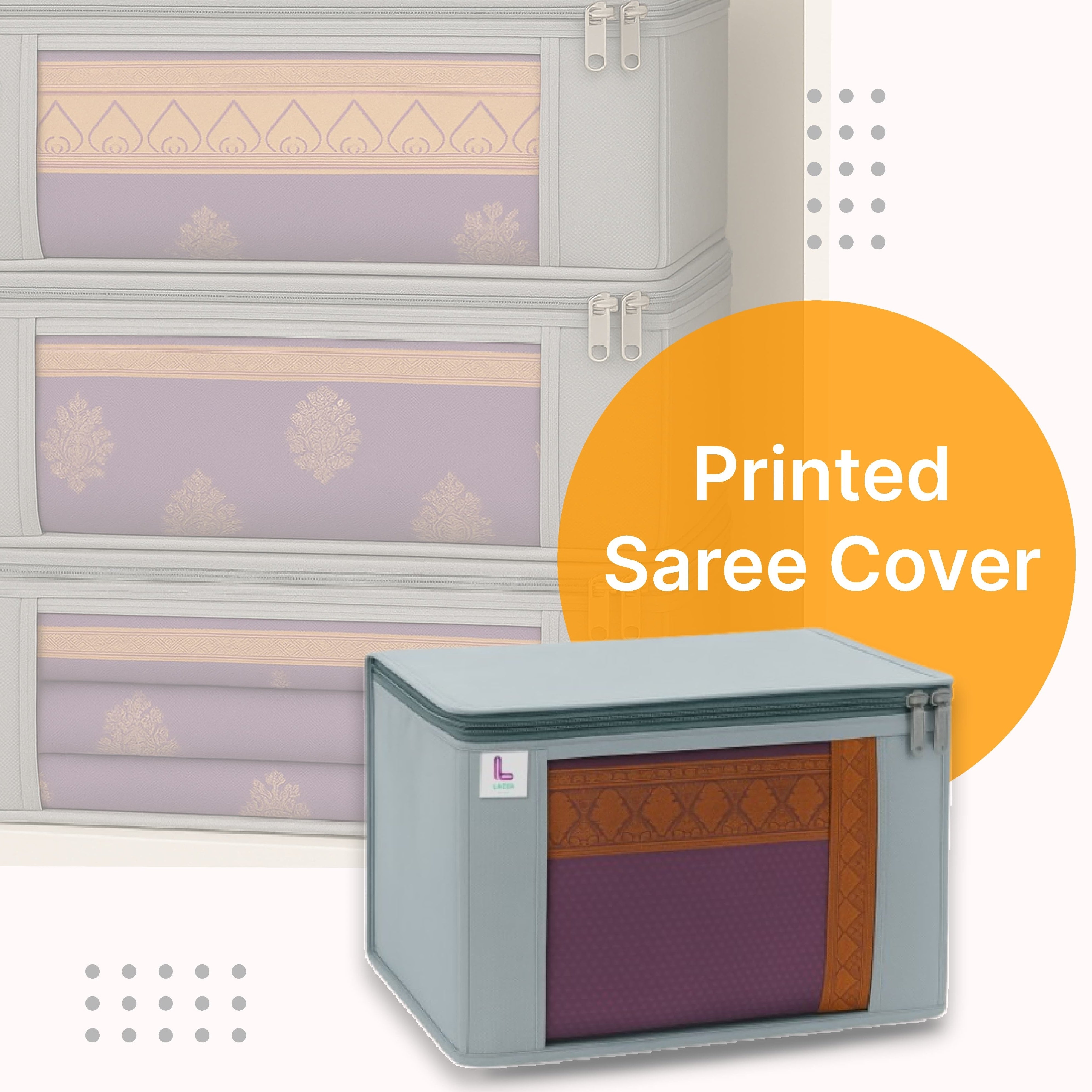 Lazer Polyester Non Woven Saree Organizer