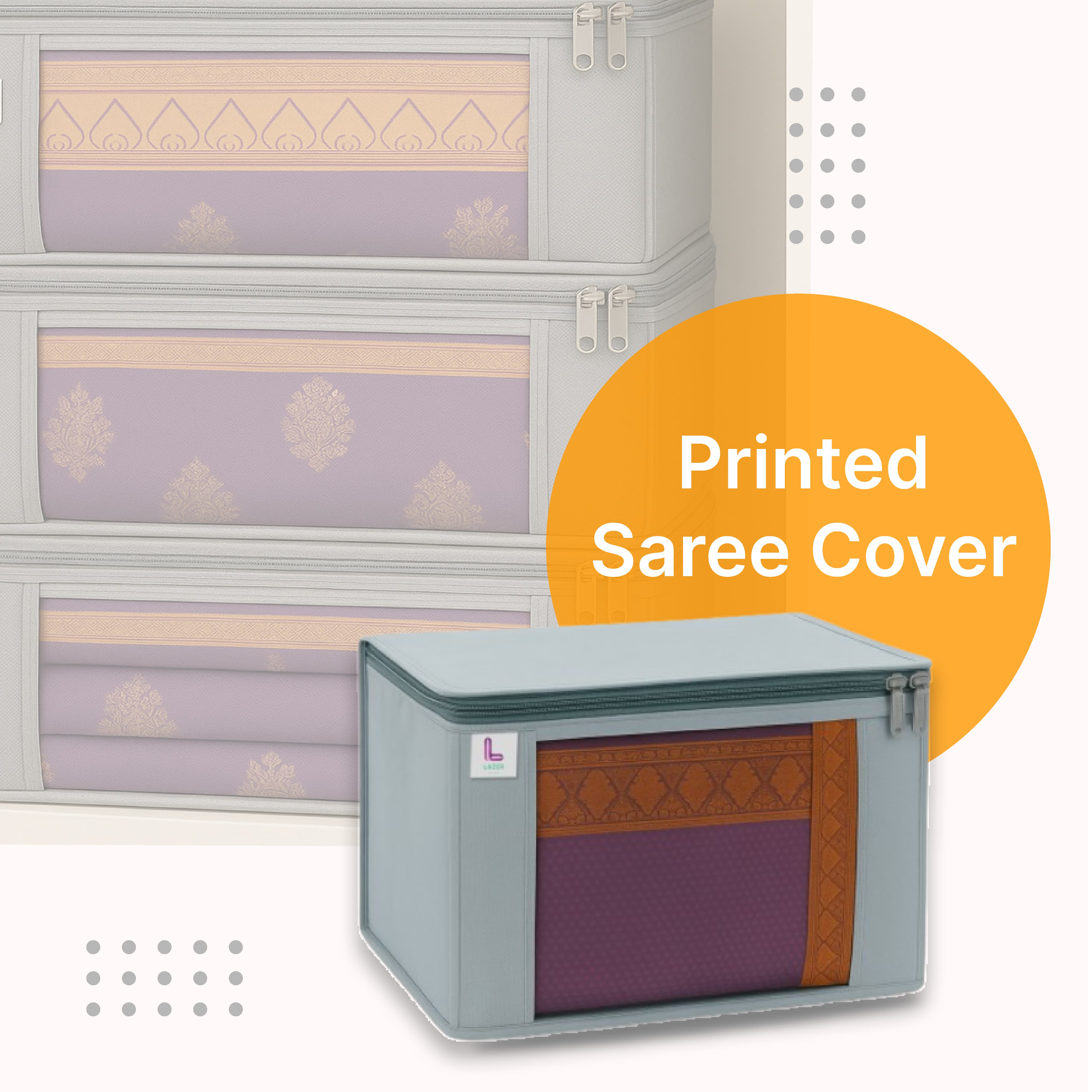 Lazer Polyester Non Woven Saree Organizer