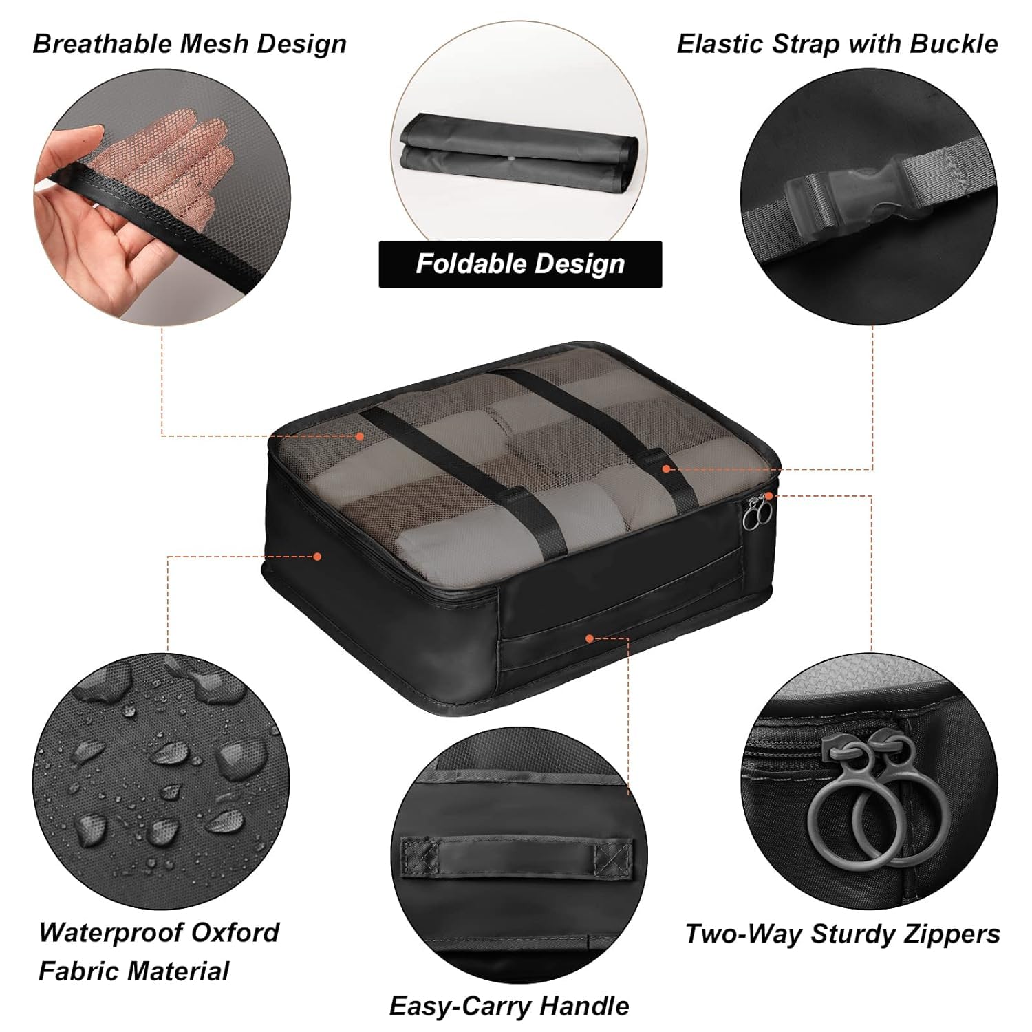 Lazer Polyester Luggage Storage Organiser Set