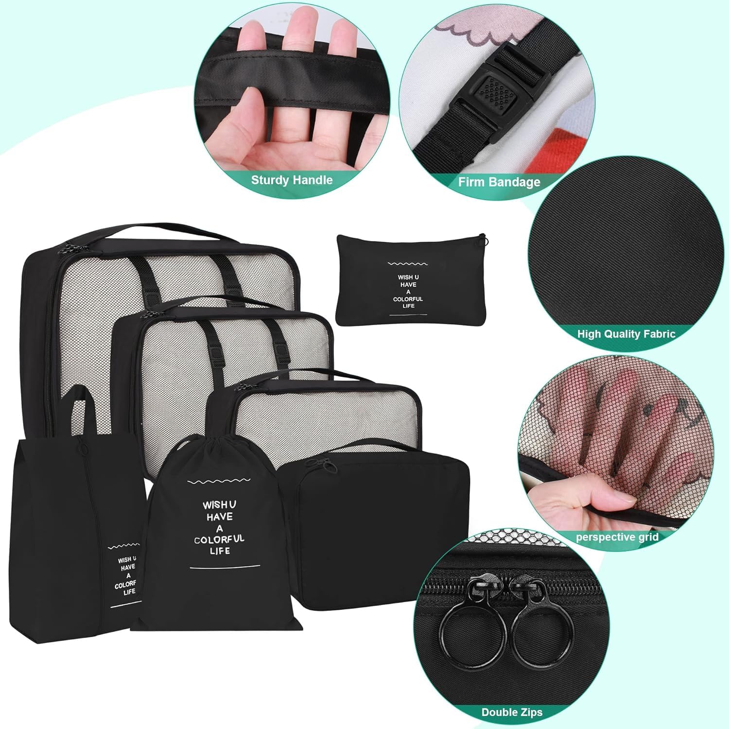 Lazer Polyester Luggage Storage Organiser Set