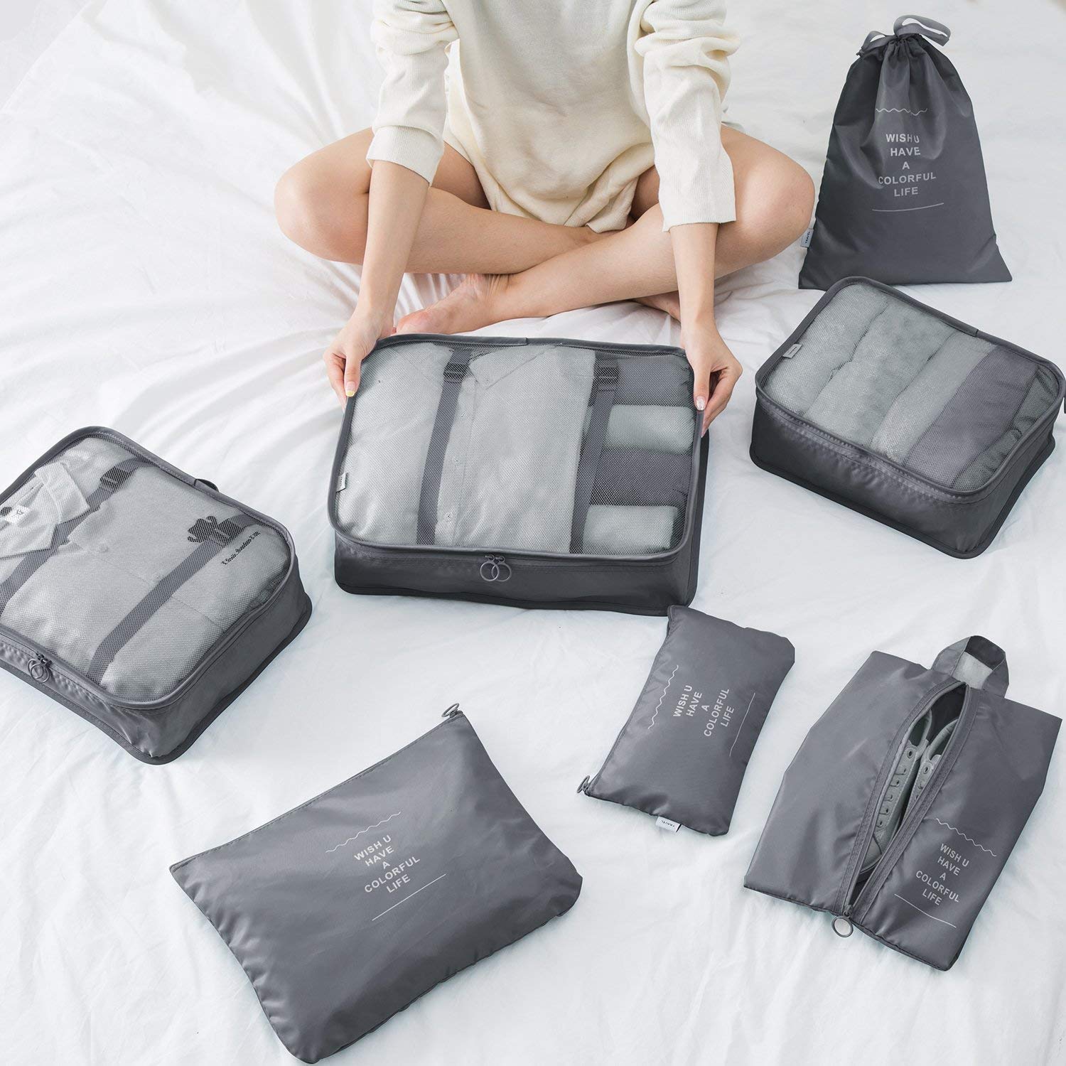 Lazer Polyester Luggage Storage Organiser Set