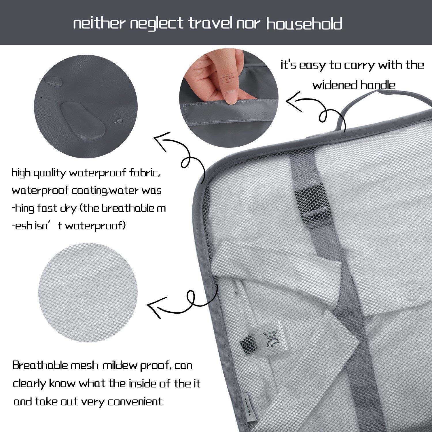 Lazer Polyester Luggage Storage Organiser Set