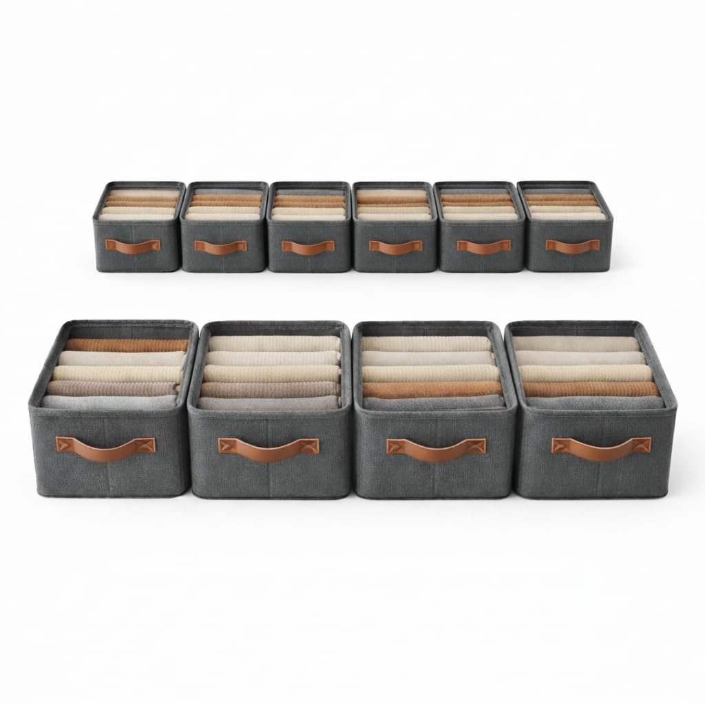 Lazer Collapsible Fabric Storage Cubes Organizer Foldable Storage Basket for Organizing Toys, Books, Shelves, Wardrobe, Closet, Large Storage Box with Handles and Steel Frame Case