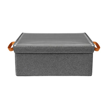 Lazer Collapsible Fabric Storage Cubes Organizer Foldable Storage Basket for Organizing Toys, Books, Shelves, Wardrobe, Closet, Large Storage Box with Handles and Steel Frame Case