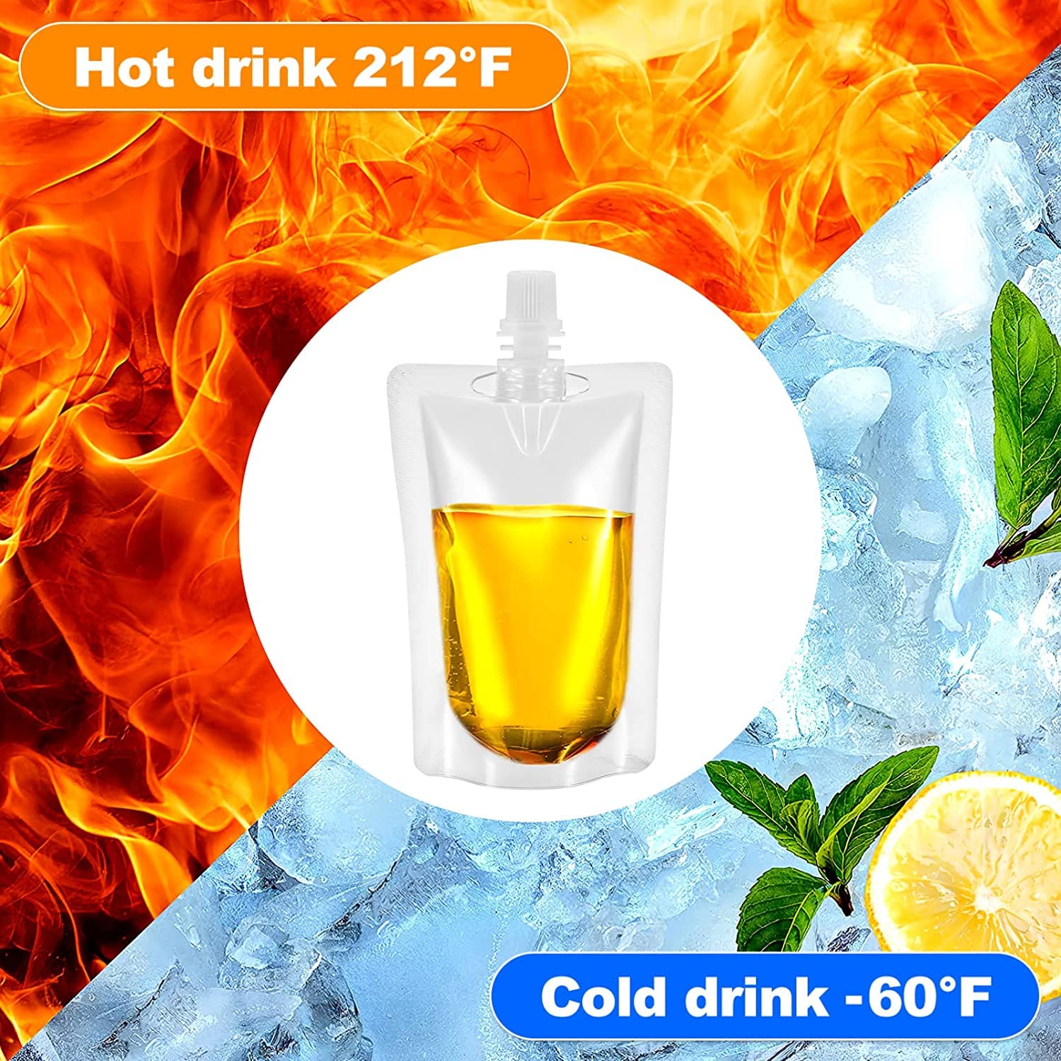 Lazer Refillable Squeeze Pouch (Transparent)
