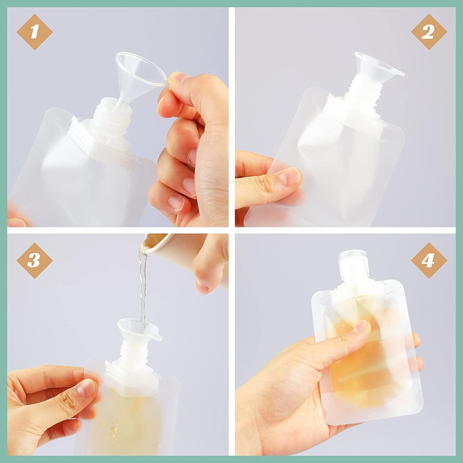 Lazer Refillable Squeeze Pouch (Transparent)