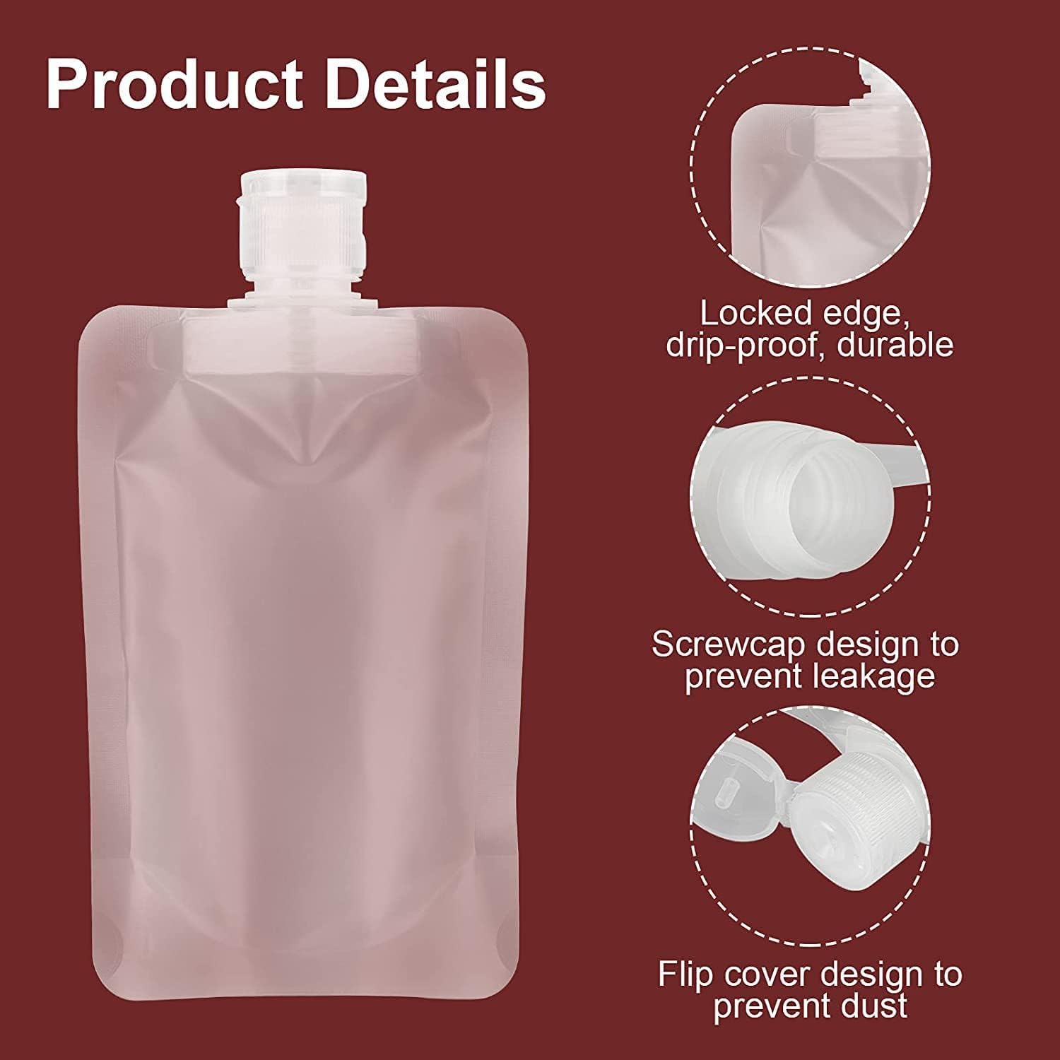 Lazer Refillable Squeeze Pouch (Transparent)