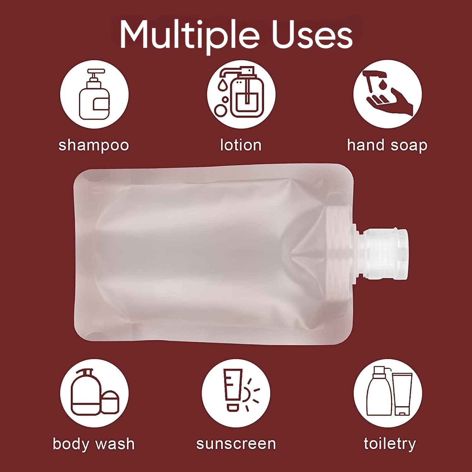 Lazer Refillable Squeeze Pouch (Transparent)