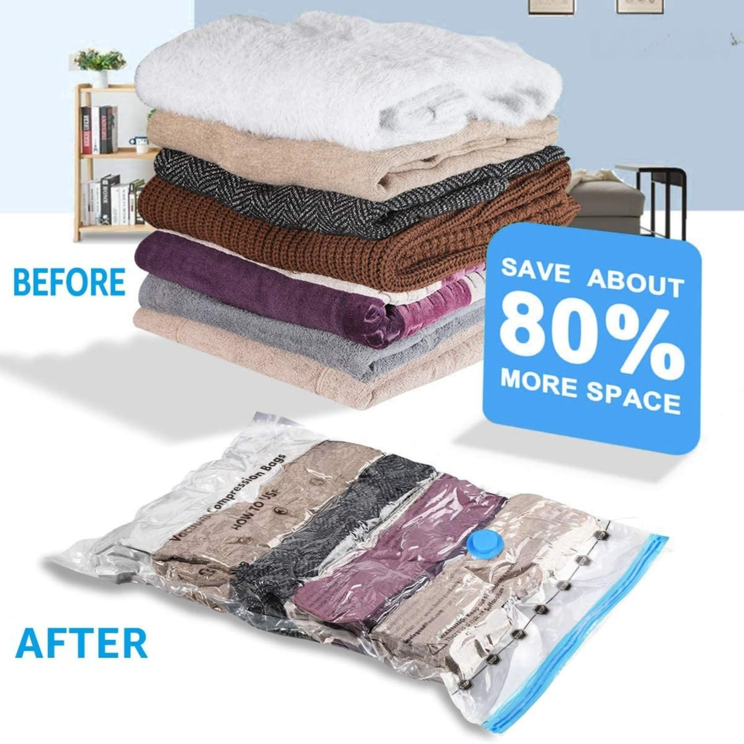 Lazer Polypropylene Vacuum Storage Bags (Transparent)