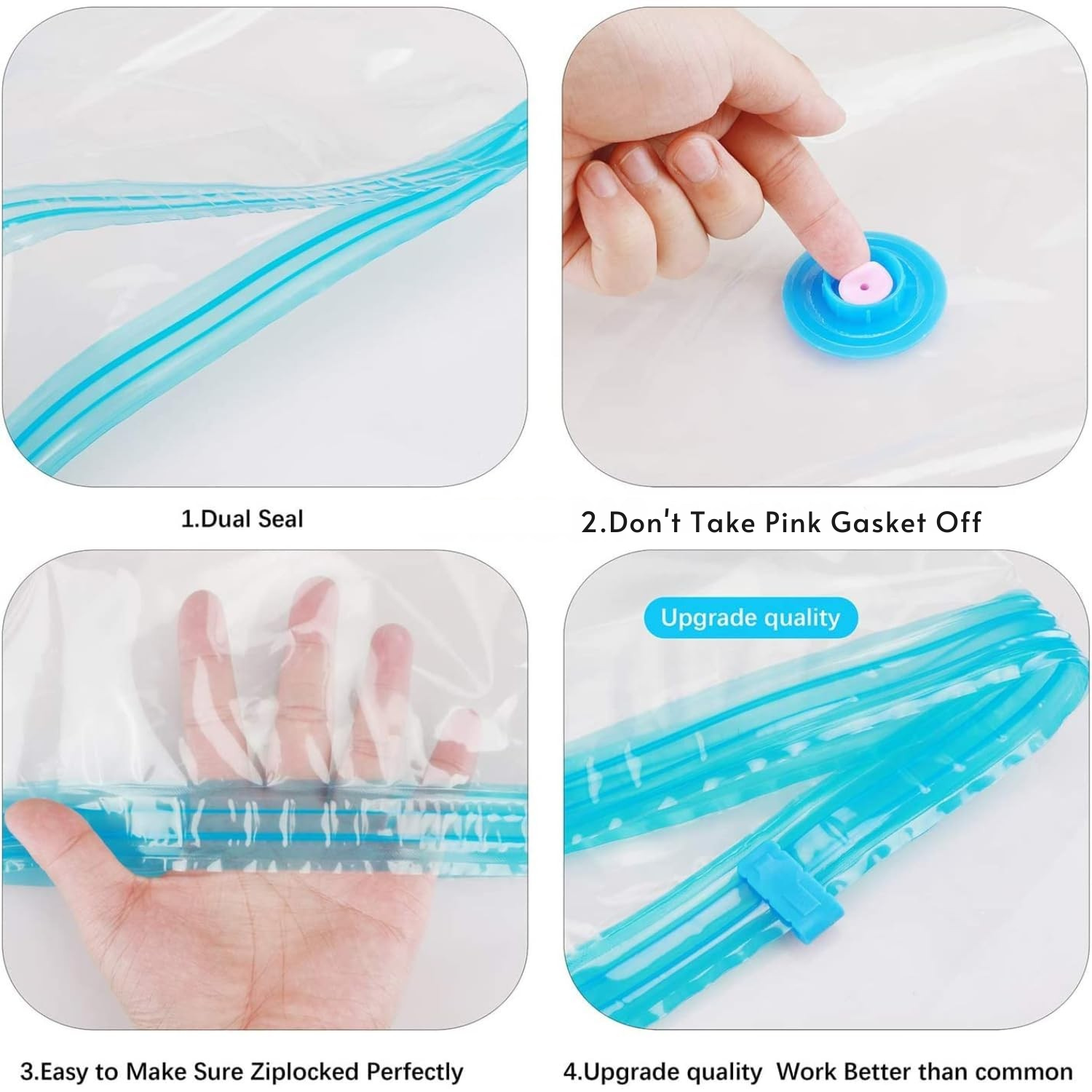 Lazer Polypropylene Vacuum Storage Bags (Transparent)