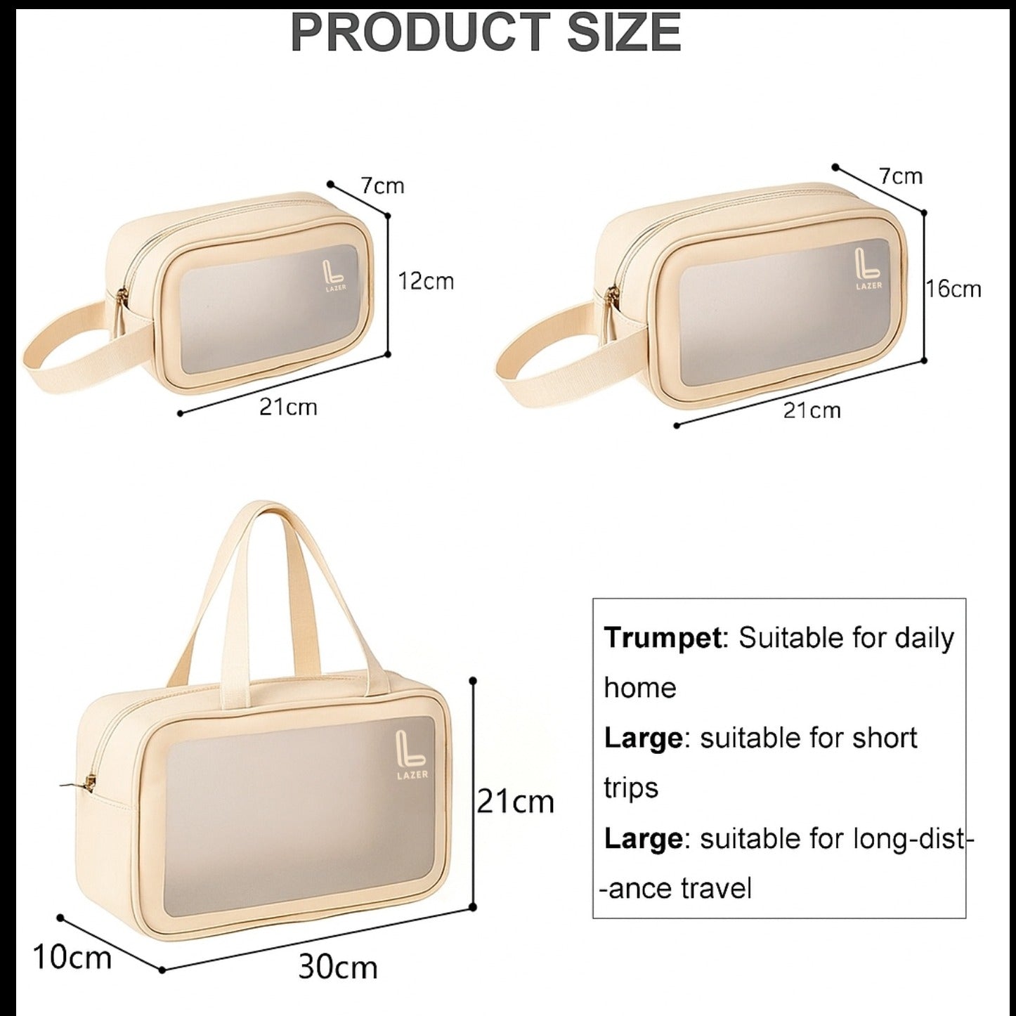 Lazer Travel Pouch Washbag Set