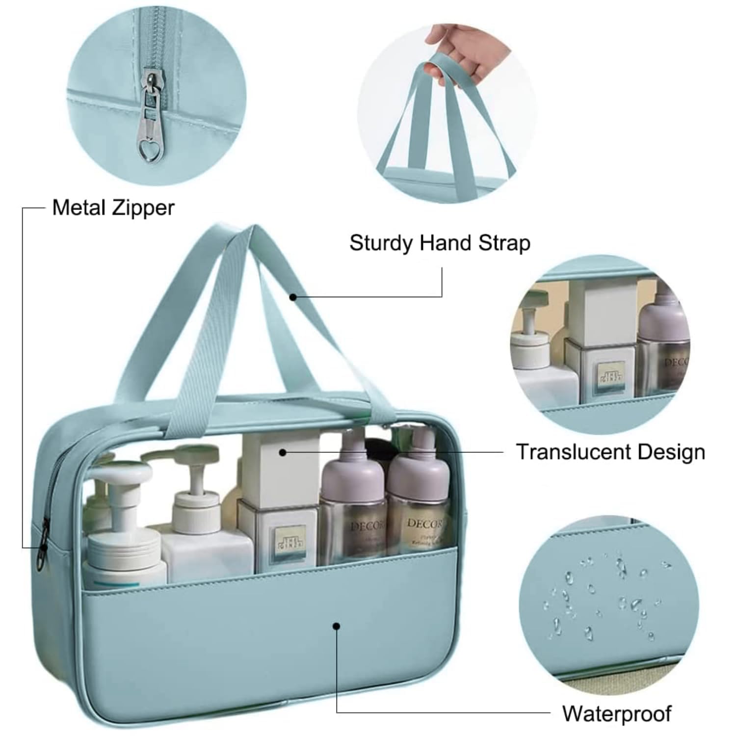 Lazer Half Transparent Travel Pouch