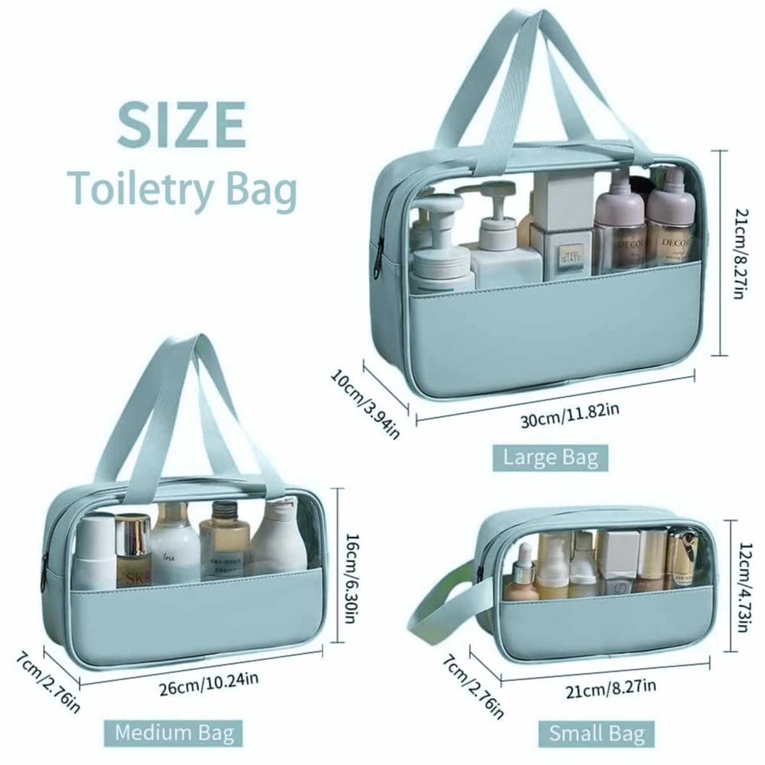 Lazer Half Transparent Travel Pouch