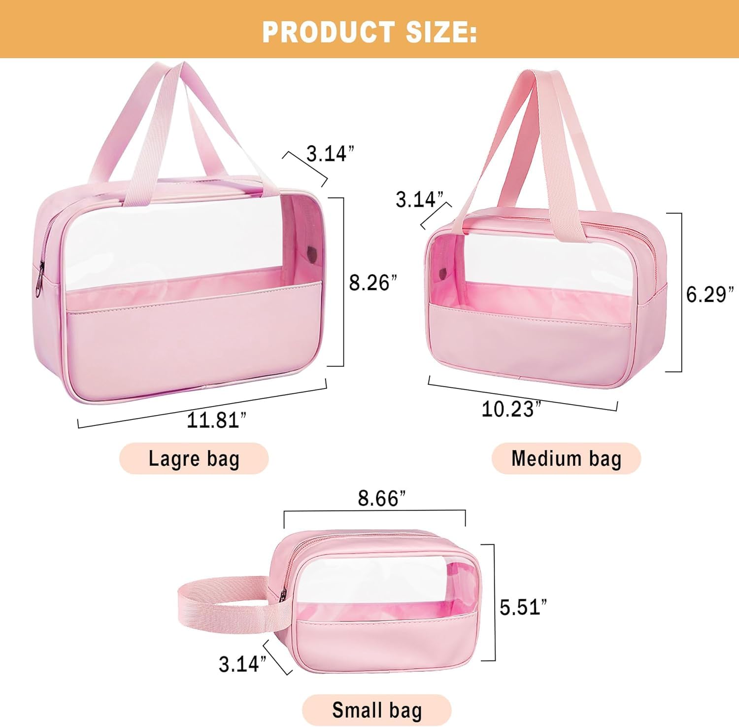 Lazer Half Transparent Travel Pouch