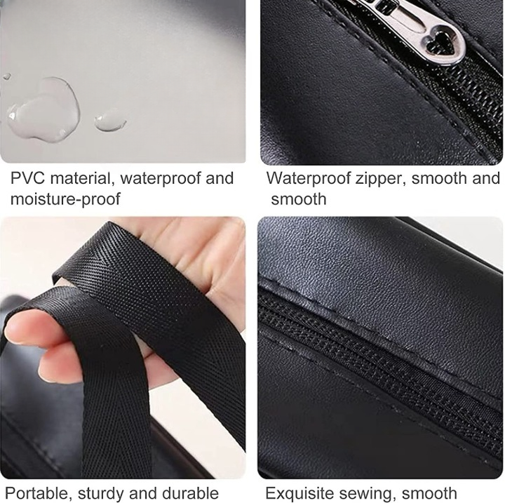 Lazer Premium Makeup Travel Pouch, Cosmetic Bag, Travel kit Pouch for Toiletries, Brushes and Cosmetics - Set of 3 - Washbag Pouch