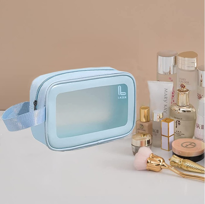 Lazer Premium Makeup Travel Pouch, Cosmetic Bag, Travel kit Pouch for Toiletries, Brushes and Cosmetics - Set of 3 - Washbag Pouch