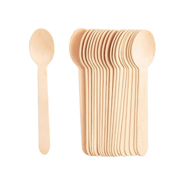 Lazer Multipurpose Natural Wooden Disposable Spoon
