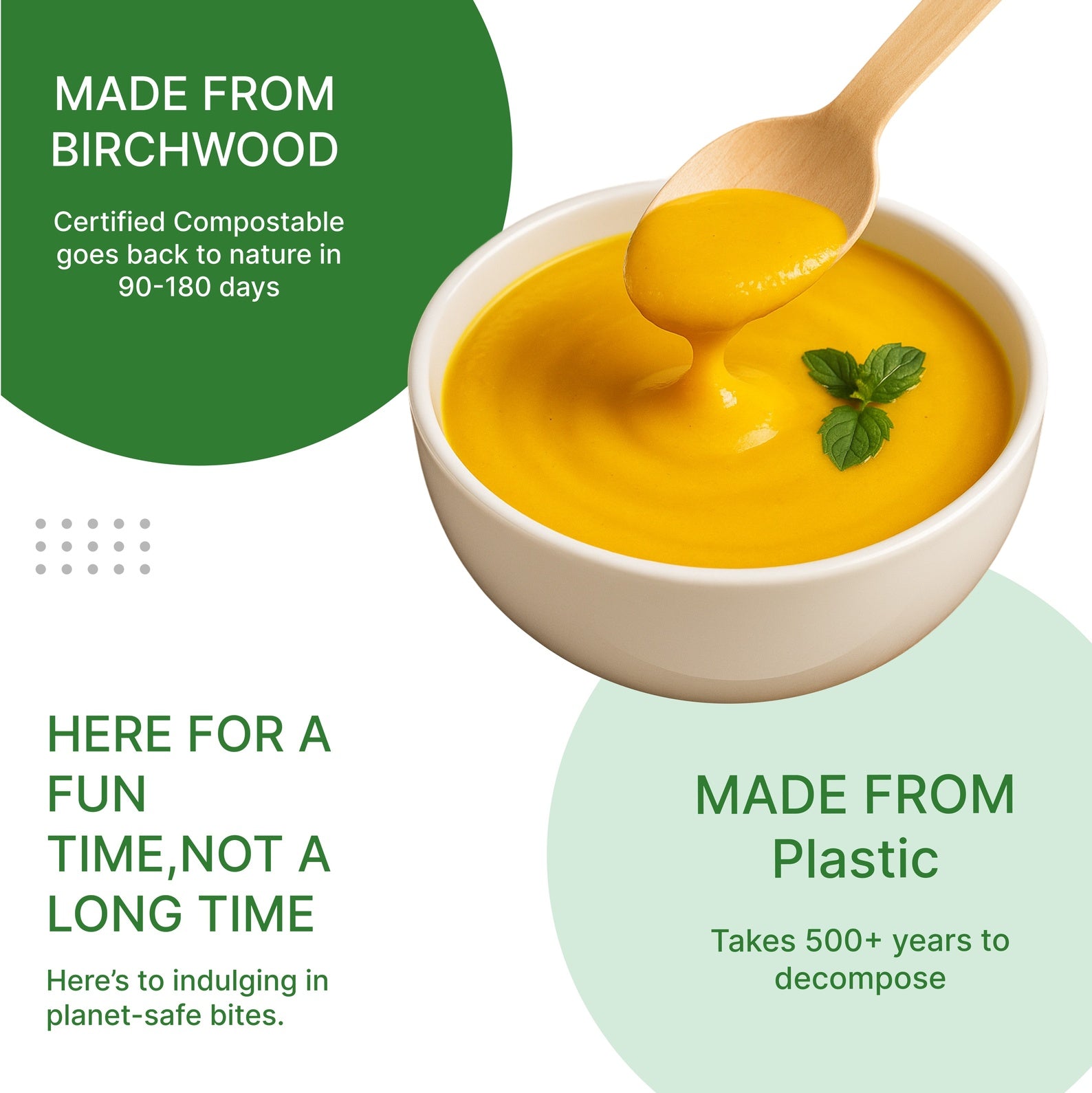 Lazer Multipurpose Natural Wooden Disposable Spoon